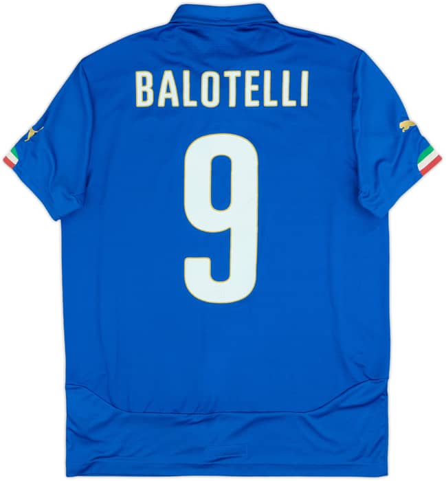 2014-15 Italy Home Shirt Balotelli #9 - 8/10 - (XL.Boys)