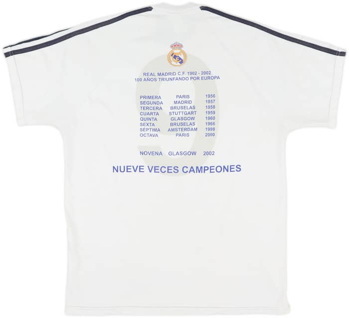 2002-03 Real Madrid 'Champions' adidas Cotton Tee - 5/10 - (S)