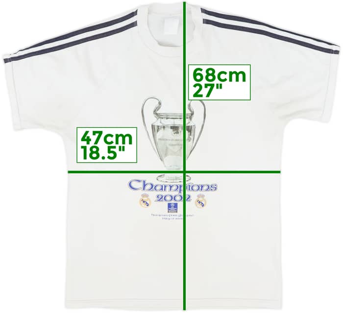 2002-03 Real Madrid 'Champions' adidas Cotton Tee - 5/10 - (S)