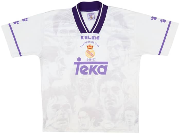 1996-97 Real Madrid Kelme 'Campeon de Liga' Shirt - 5/10 - (M)