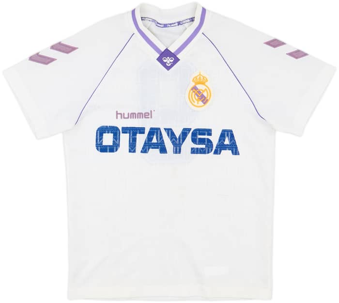 1990-91 Real Madrid Home Shirt #9 - 7/10 - (S)