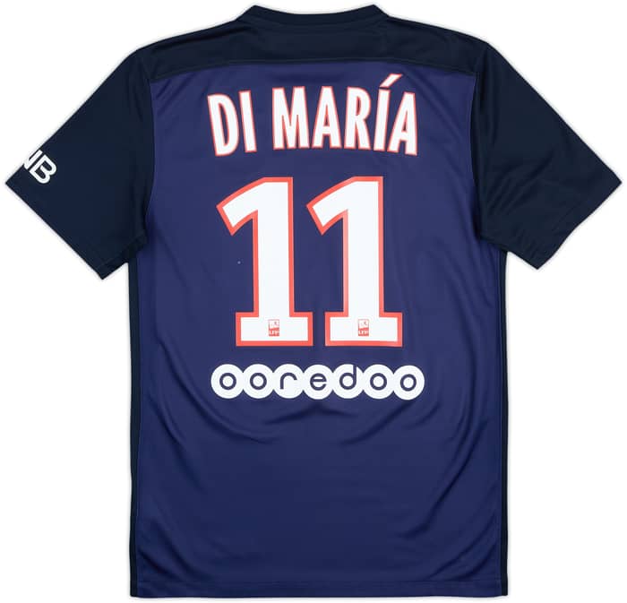 2015-16 Paris Saint-Germain Home Shirt DiMaria #11 - 5/10 - (S)