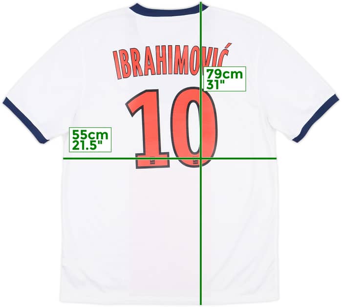 2013-14 Paris Saint-Germain Away Shirt Ibrahimovic #10 - 8/10 - (L)