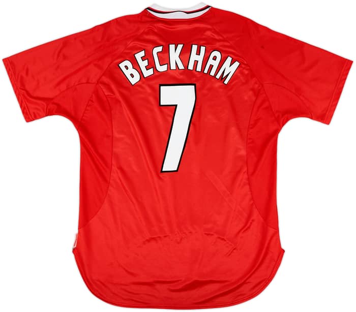 1997-00 Manchester United CL Shirt Beckham #7 - 8/10 - (XL)
