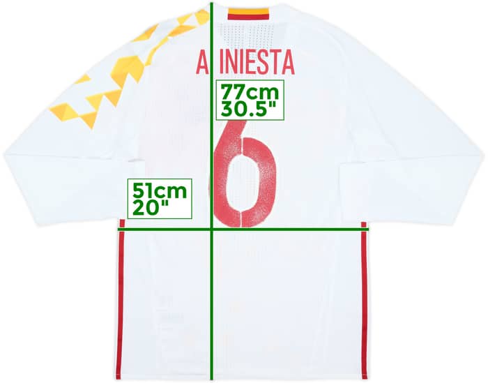 2016-17 Spain Player Issue Away L/S Shirt A. Iniesta #6 (L)