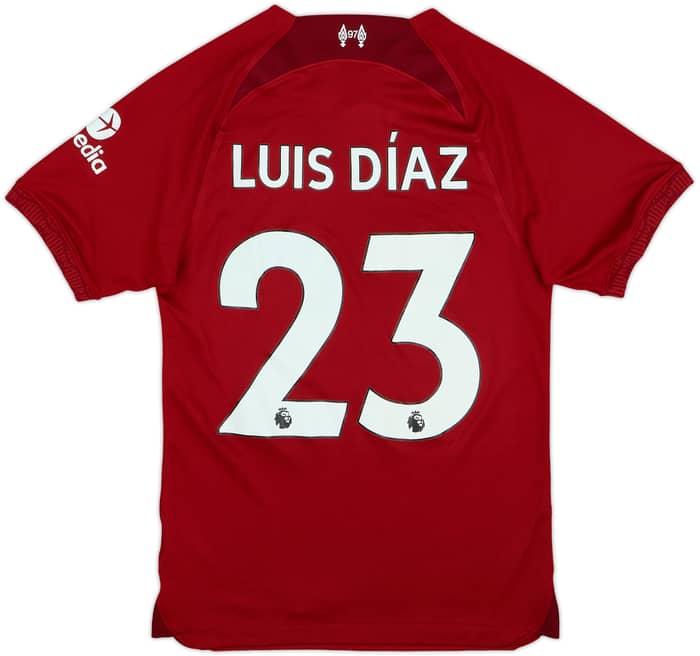 2022-23 Liverpool Home Shirt Luis Diaz #23 - 8/10 - (XS)