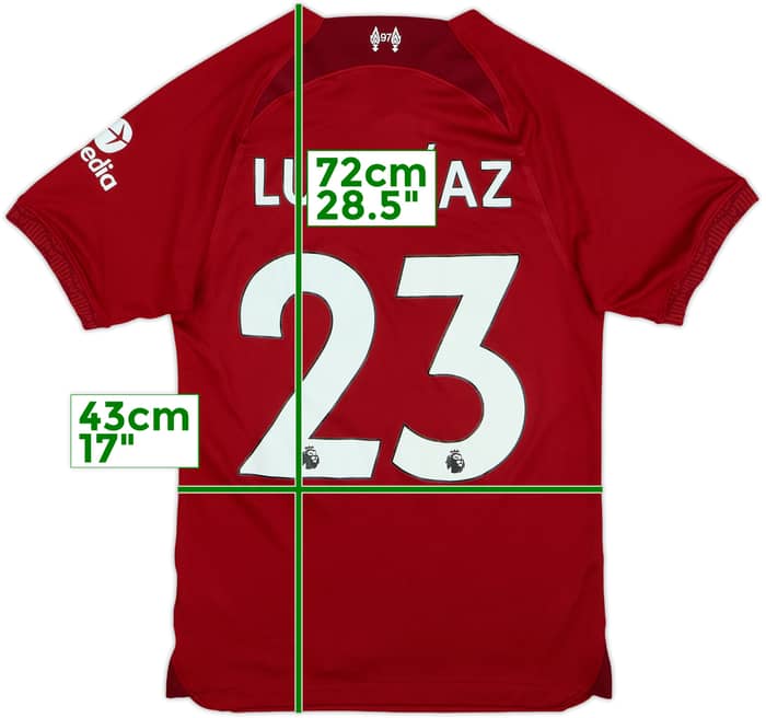 2022-23 Liverpool Home Shirt Luis Diaz #23 - 8/10 - (XS)