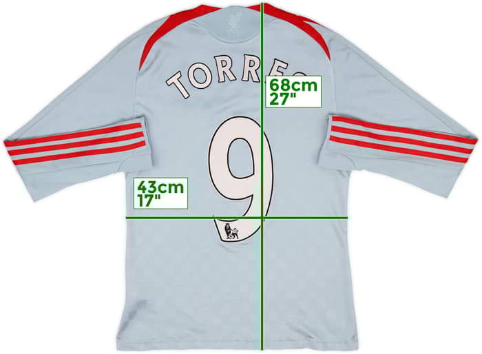 2008-09 Liverpool Away L/S Shirt Torres #9 - 7/10 - (S)