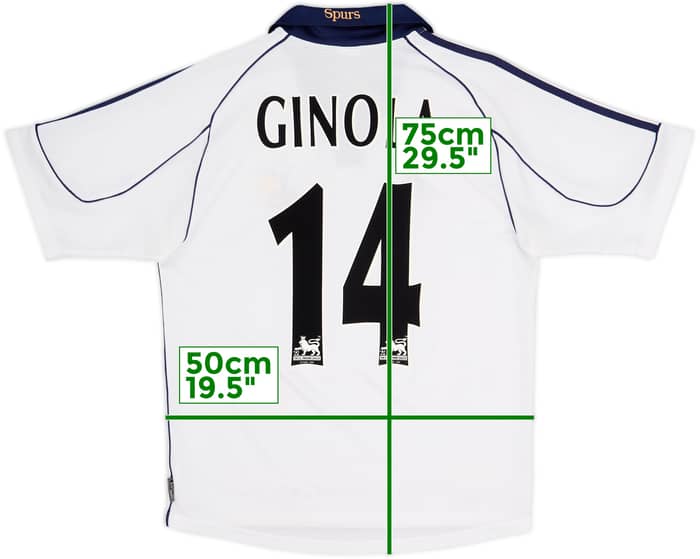1999-01 Tottenham Local Camiseta Ginola #14 - 9/10 - (S)