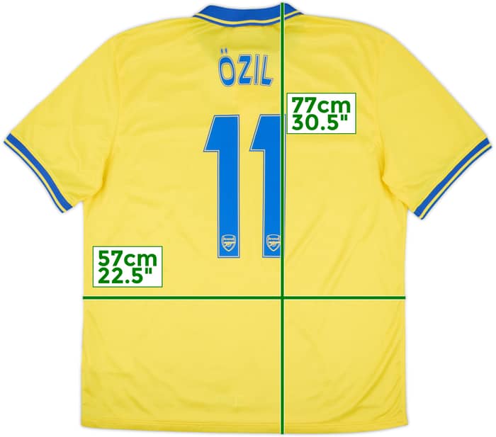 2013-14 Arsenal Away Shirt Ozil #11 - 8/10 - (XL)