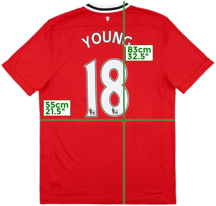 2011-12 Manchester United Home Shirt Young #18 - 7/10 - (L)