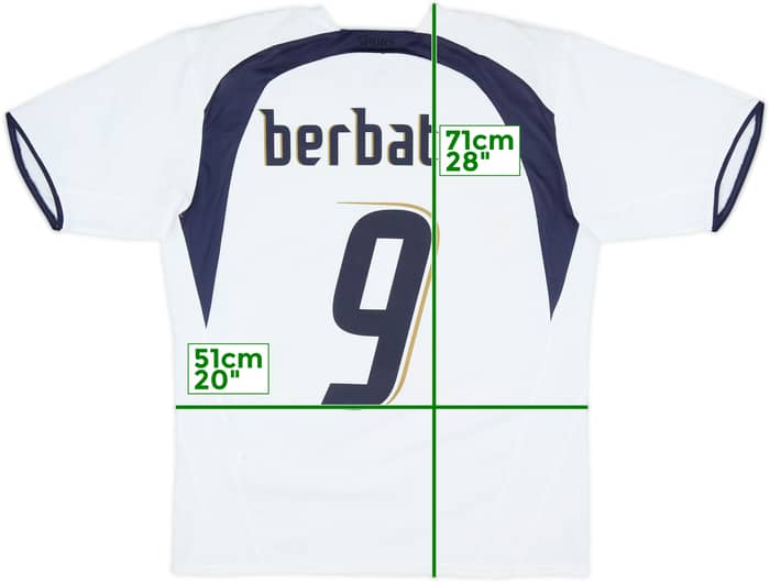 2006-07 Tottenham Home Shirt Berbatov #9 - 7/10 - (M)