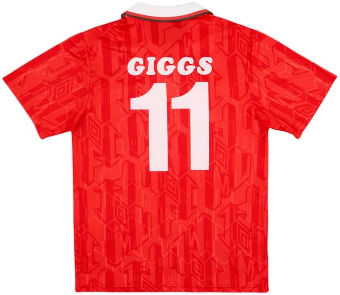 1992-94 Manchester United Home Shirt Giggs #11 - 8/10 - (M)