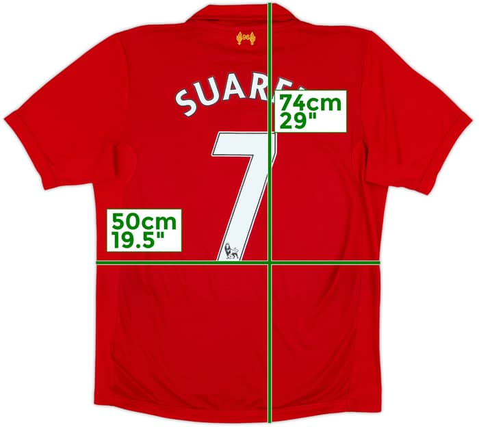 2012-13 Liverpool Home Shirt Suarez #7 - 6/10 - (M)