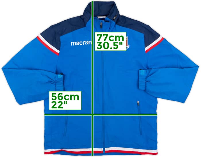 2014-15 Stoke City Macron Hooded Rain Jacket - 8/10 - (M)