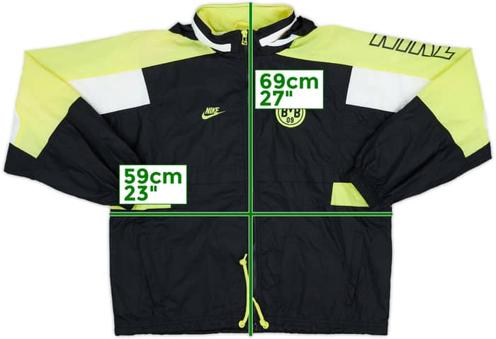 1996-97 Borussia Dortmund Nike Hooded Rain Jacket - 6/10 - (XL)