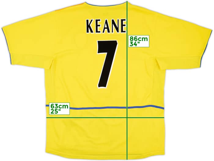2002-03 Leeds United Away Shirt Keane #7 - 9/10 - (XXL)