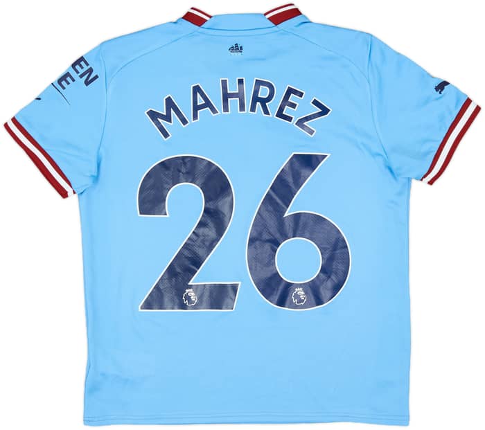 2022-23 Manchester City Home Shirt Mahrez #26 - 7/10 - (L.Boys)