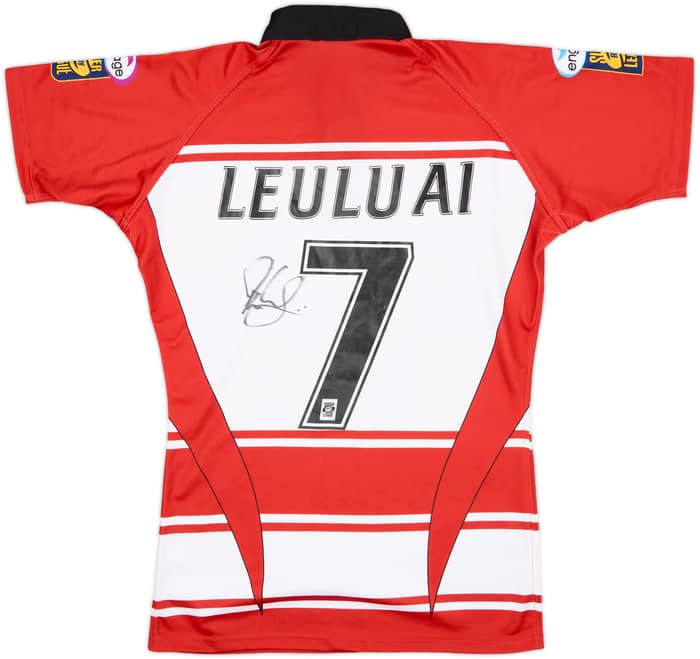 2010 Wigan Warriors Signed Home Shirt Leuluai #7 - 8/10 - (L)