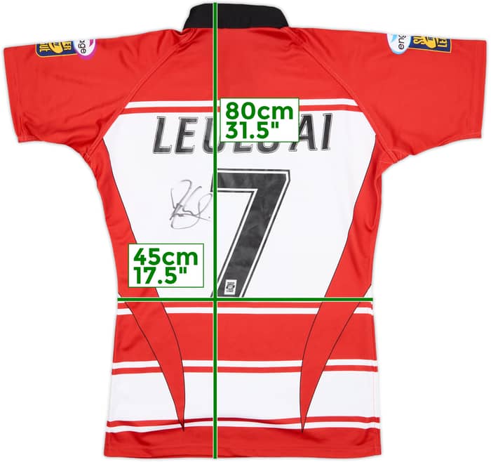 2010 Wigan Warriors Signed Home Shirt Leuluai #7 - 8/10 - (L)