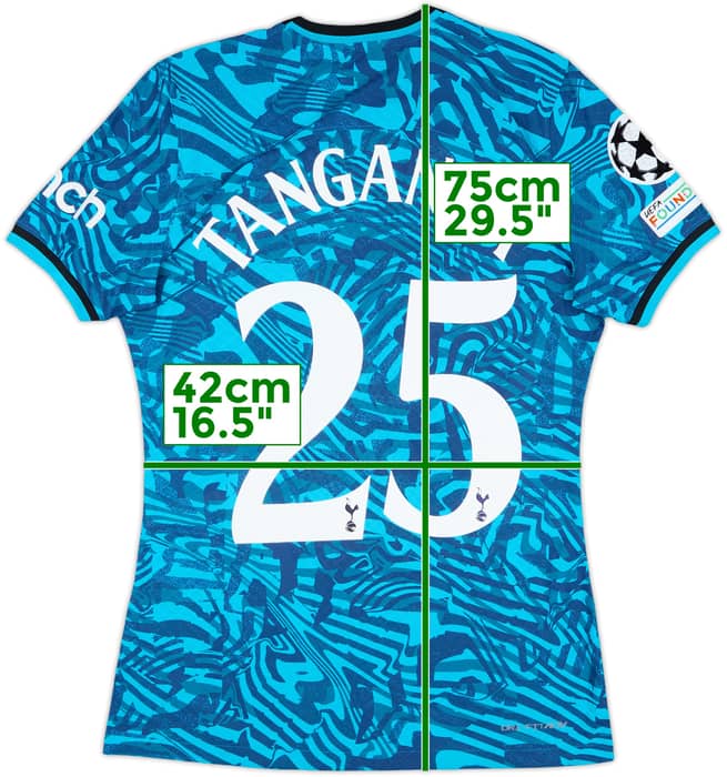 2022-23 Tottenham Match Issue Champions League Third Shirt Tanganga #25