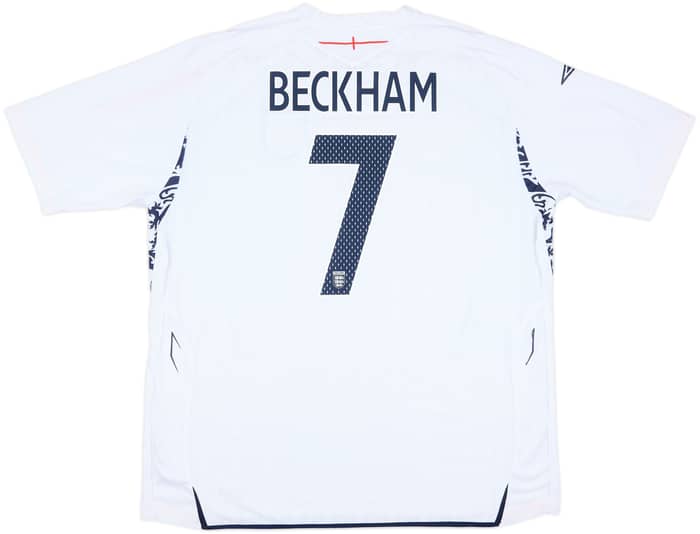 2007-09 England Home Shirt Beckham #7 - 8/10 - (3XL)