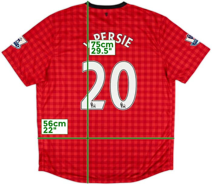 2012-13 Manchester United Home Shirt v.Persie #20 - 4/10 - (XXL)