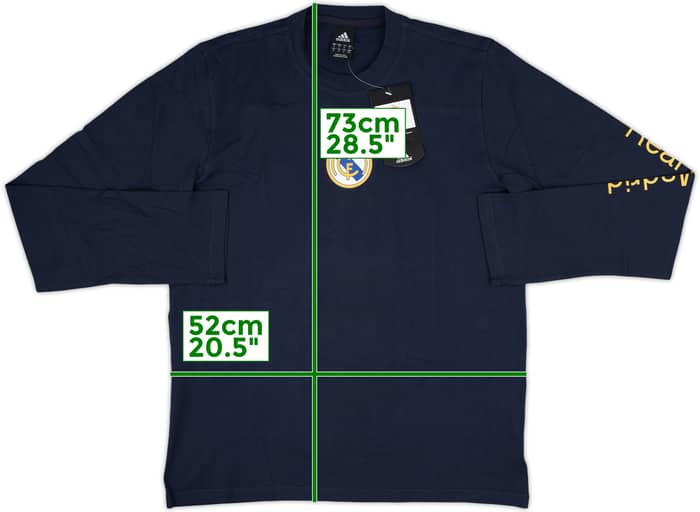 2006-07 Real Madrid adidas Cotton L/S Tee (M)