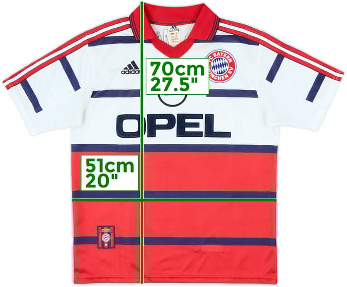 1998-00 Bayern Munich Signed Away Shirt - 7/10 - (XL.Boys)