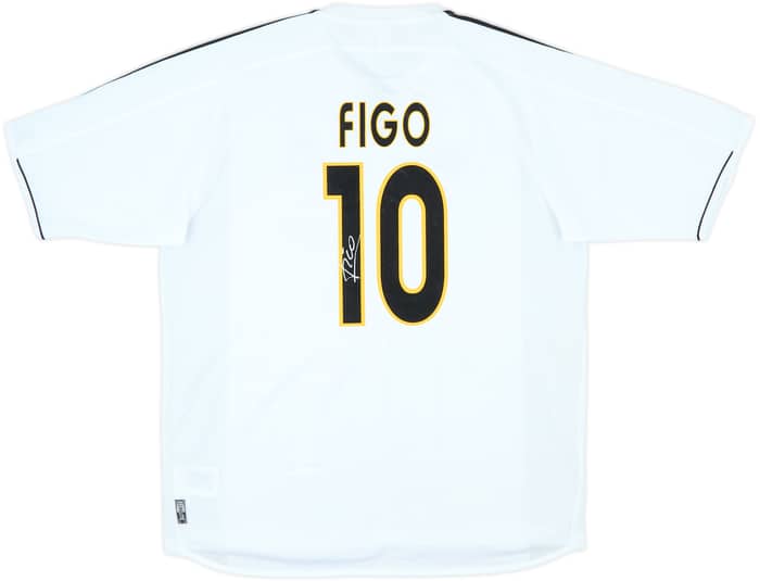 2003-04 Real Madrid Signed Home Shirt Figo #10 - 8/10 - (L)