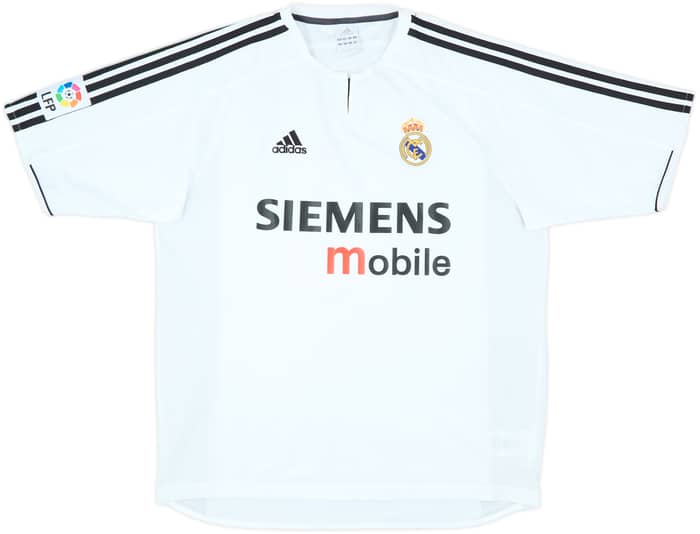 2003-04 Real Madrid Signed Home Shirt Figo #10 - 8/10 - (L)