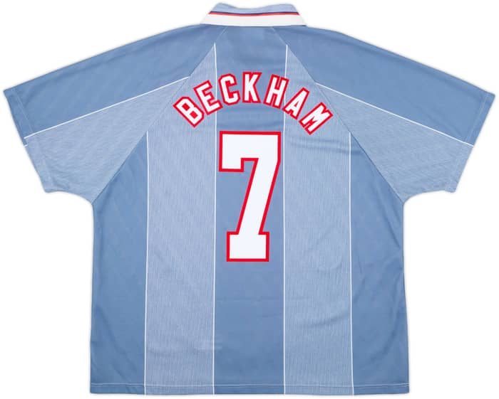 1996-97 England Away Shirt Beckham #7 - 7/10 - (XXL)