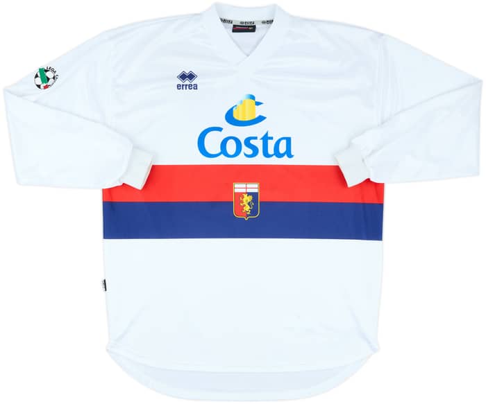 2004-05 Genoa Match Issue Signed Away L/S Shirt Tosto #5
