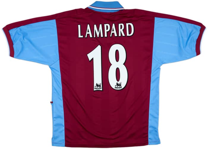 1997-98 West Ham Home Shirt Lampard #18 - 9/10 - (L)