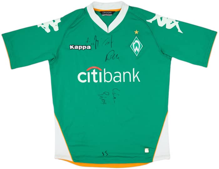 2007-08 Werder Bremen Signed Home Shirt - 8/10 - (L)
