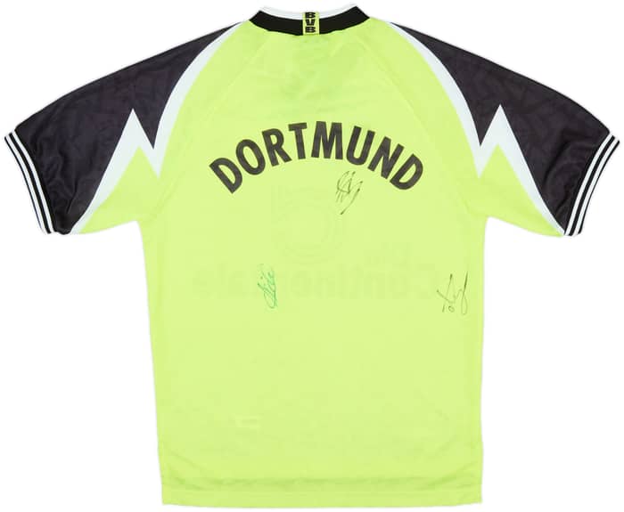 1995-96 Borussia Dortmund Signed Home Shirt - 8/10 - (S)