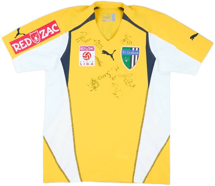 2004-05 FC Gratkorn Match Issue Squad Signed Away Shirt Mandl #16