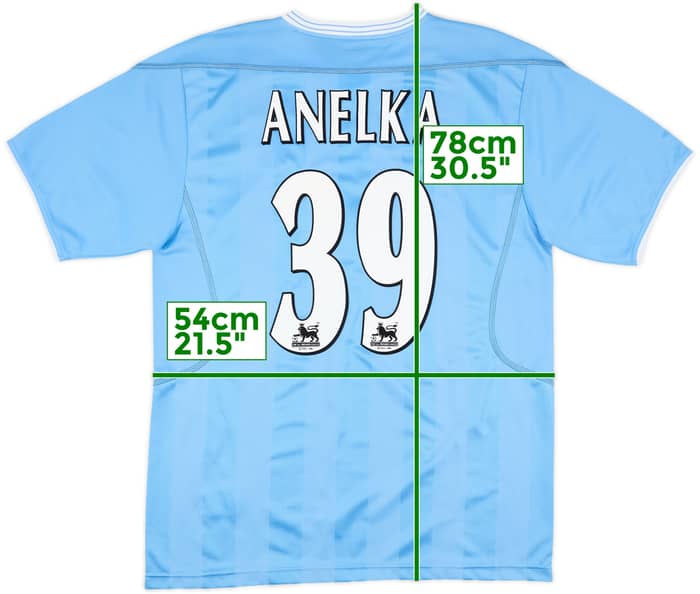 2003-04 Manchester City Home Shirt Anelka #39 - 9/10 - (M)
