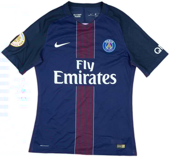 2016-17 Paris Saint-Germain Match Issue Signed Home Shirt Krychowiak #4