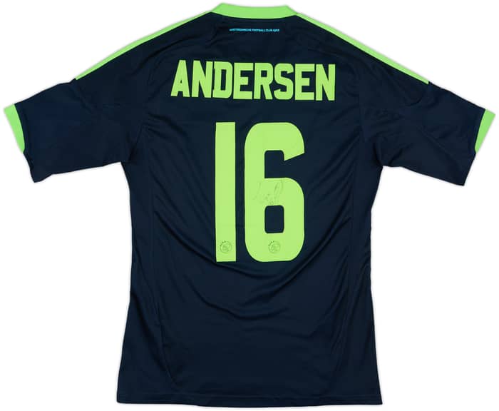 2012-13 Ajax Signed Away Shirt Andersen #16 - 8/10 - (S)