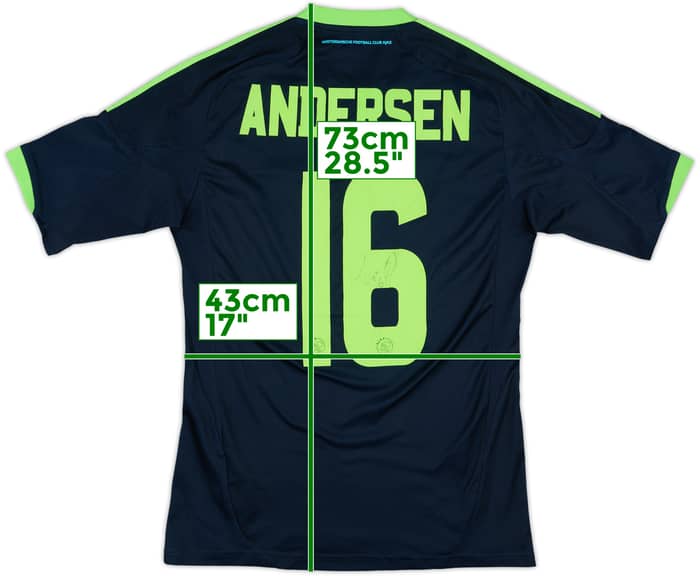 2012-13 Ajax Signed Away Shirt Andersen #16 - 8/10 - (S)