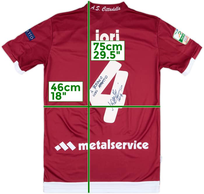2016-17 Cittadella Match Issue Signed Home Shirt Iori #4