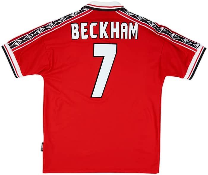 1998-00 Manchester United Home Shirt Beckham #7 - 9/10 - (L)