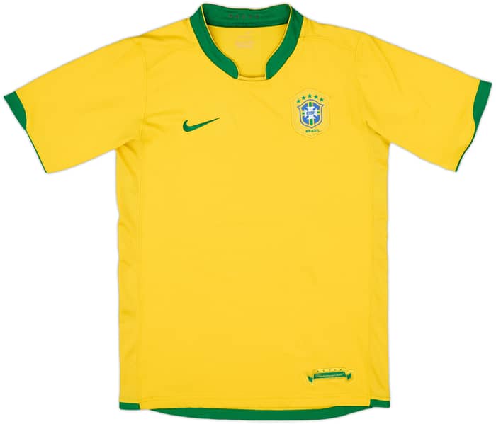 2006-08 Brazil Signed Home Shirt - 8/10 - (XL.Boys)