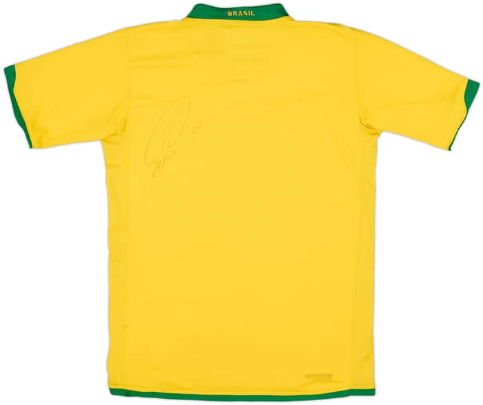 2006-08 Brazil Signed Home Shirt - 8/10 - (XL.Boys)