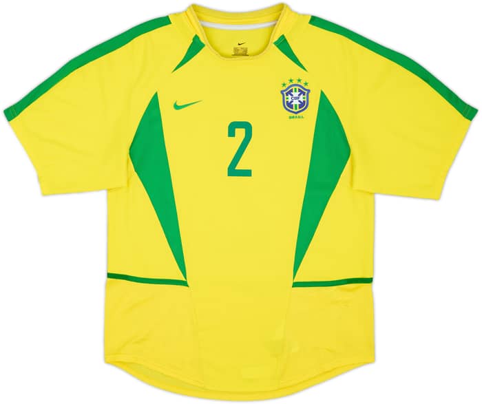 2002-04 Brazil Home Shirt Cafu #2 - 8/10 - (S)