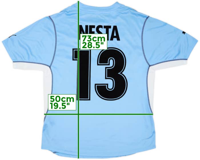 2001-02 Lazio Home Shirt Nesta #13 - 7/10 - (L)