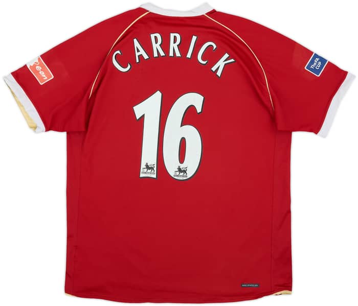 2006-07 Manchester United Home Shirt Carrick #16 - 6/10 - (L)