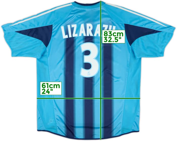 2004-05 Olympique Marseille Away Shirt Lizarazu #3 - 6/10 - (XL)