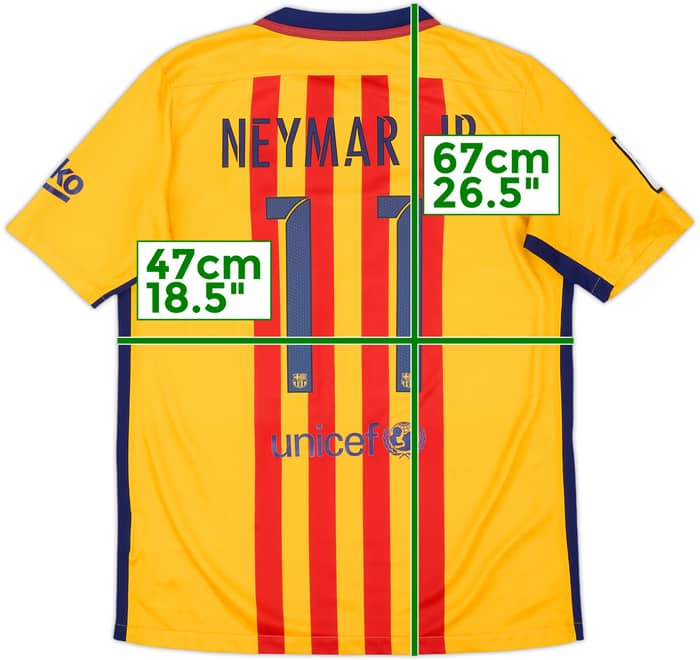 2015-16 Barcelona Away Shirt Neymar Jr #11 - 5/10 - (13-15 Years)